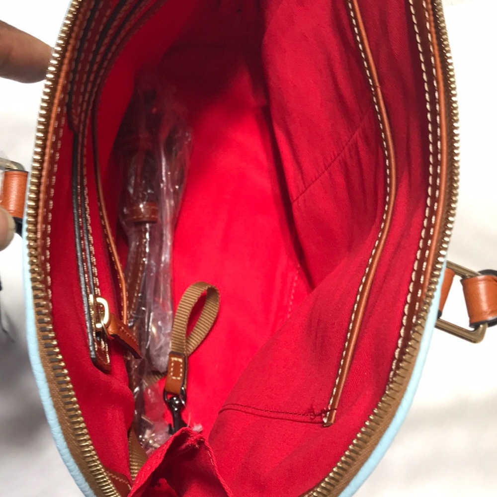 Dooney and Bourke leather dome handbag with double straps. NWT - Picture 8 of 15